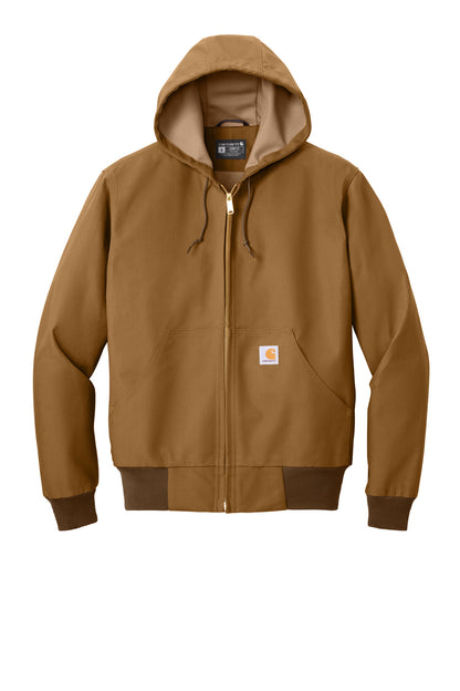 Front View of CarharttBr Carhartt Thermal-Lined Duck Active Jac. CT106678 plain