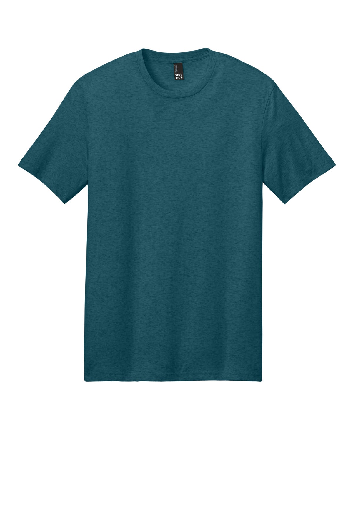 Front View of CariBluHtr District Perfect Weight Tee. DT104 plain