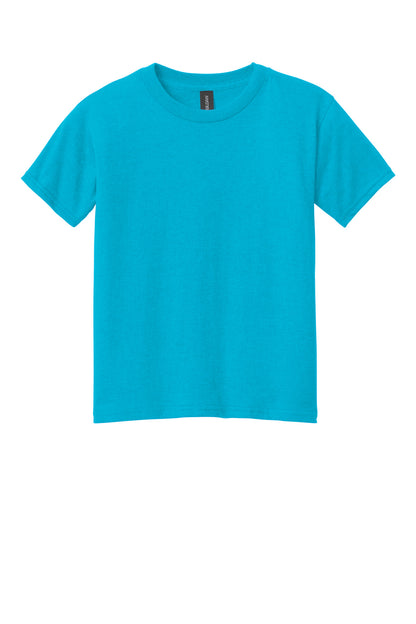 Front View of CariMist Gildan Youth Softstyle CVC Tee 64000BCVC plain