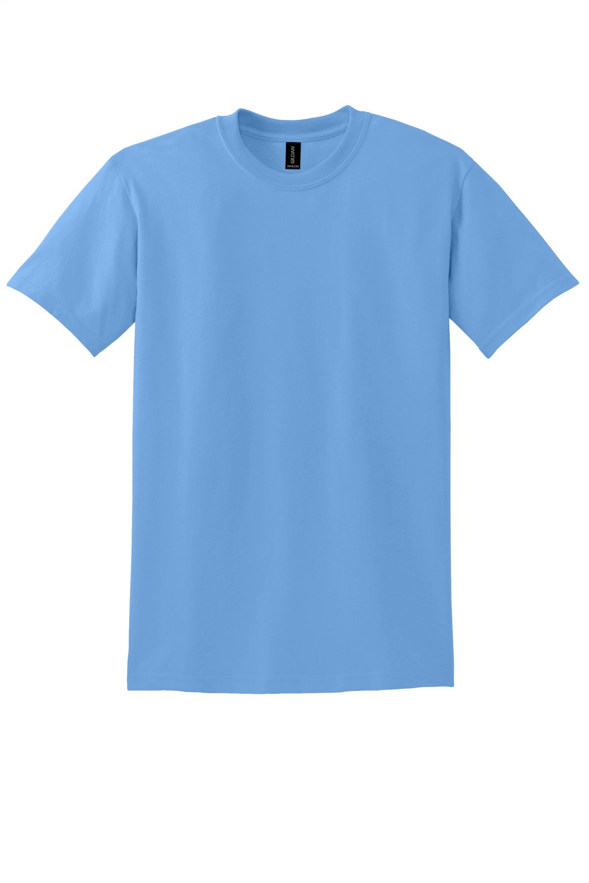 Front View of CAROLINA BLUE Gildan DryBlend 50 Cotton/50 Poly T-Shirt. 8000 plain