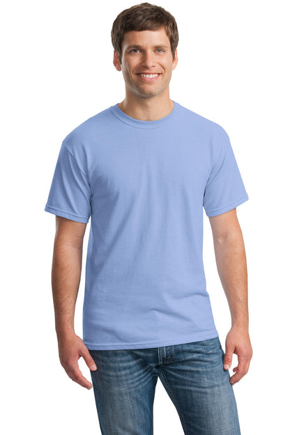 Front View of CAROLINA BLUE Gildan - Heavy Cotton 100% Cotton T-Shirt. 5000 plain