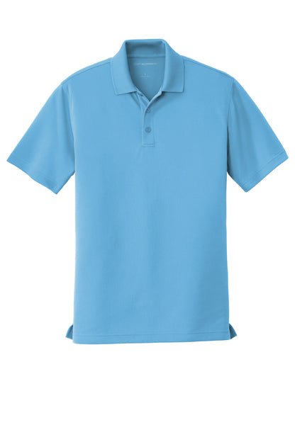 Front View of Carolina Blue Port Authority Dry Zone UV Micro-Mesh Polo. K110 plain