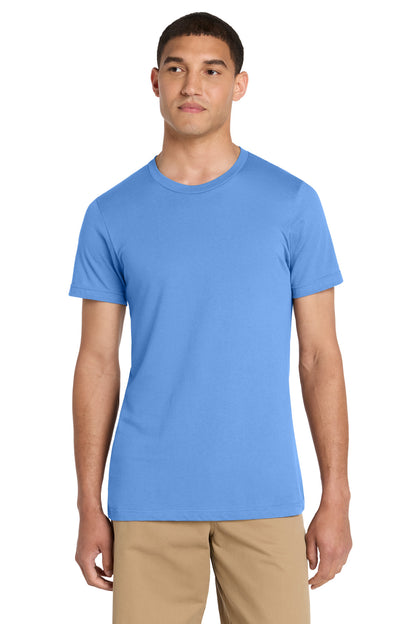 Front View of CarolinaBl BELLA+CANVAS Unisex Jersey Short Sleeve Tee. BC3001 plain