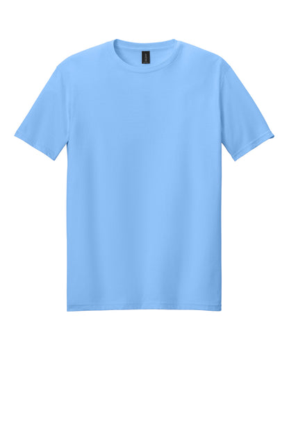 Front View of CarolinaBl Gildan Softstyle T-Shirt. 64000 plain