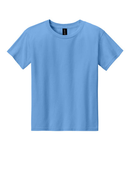 Front View of CarolinaBl Gildan Youth Light Cotton Tee 3000B plain