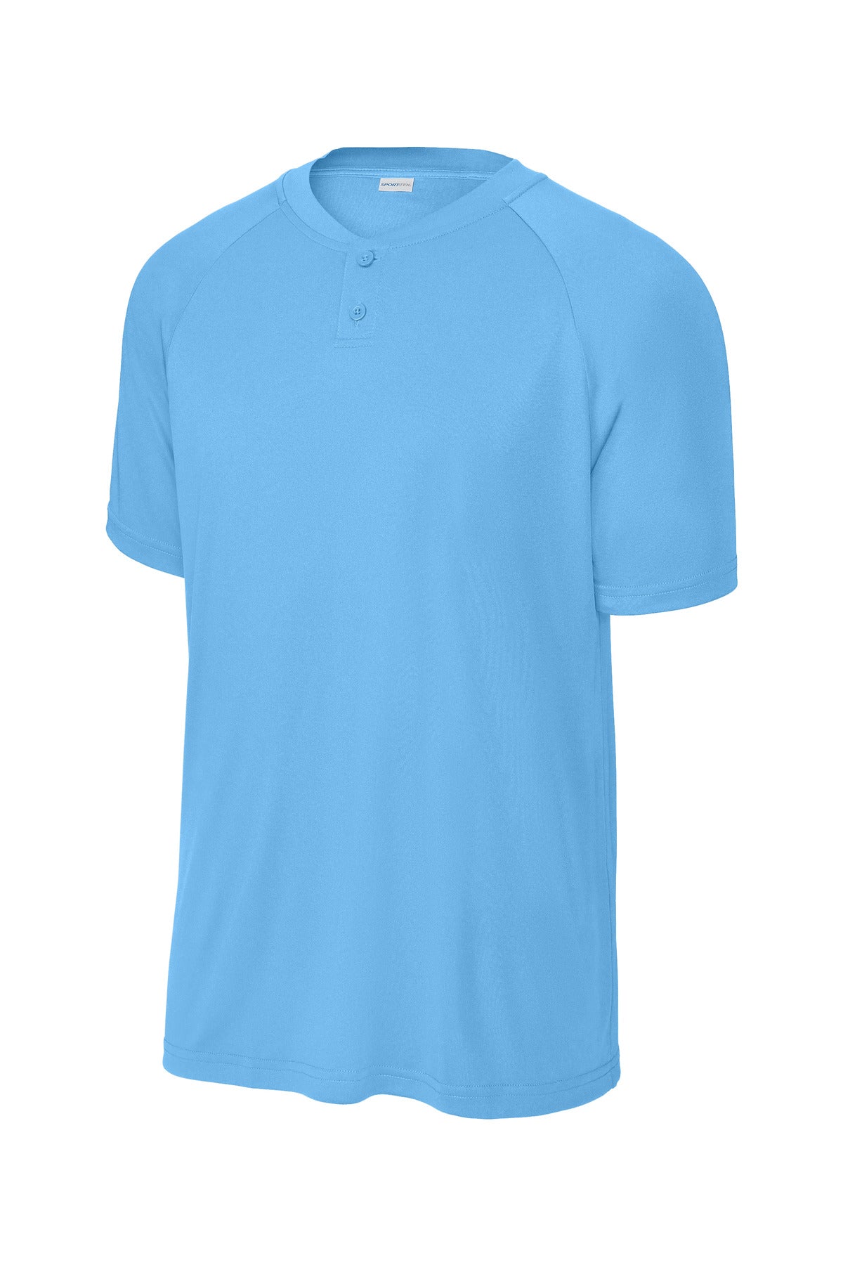 Front View of CarolinaBl Sport-Tek PosiCharge Competitor 2-Button Henley ST359 plain