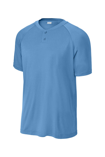Front View of CarolinaBl Sport-Tek PosiCharge Competitor 2-Button Henley ST359 plain