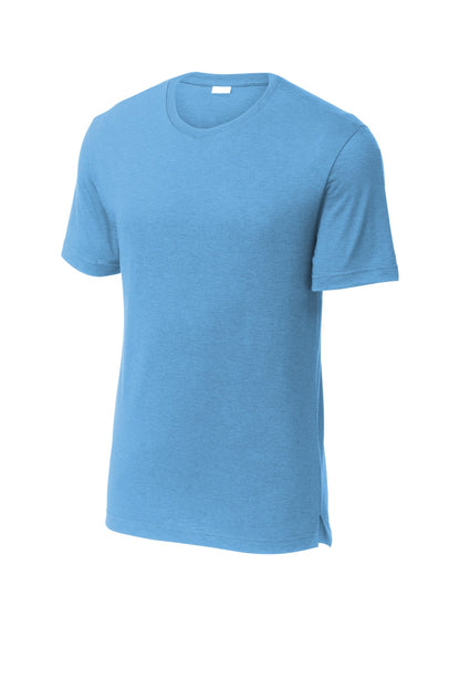 Front View of CarolinaBl Sport-Tek PosiCharge Strive Tee. ST430 plain