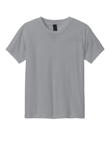Front View of Cement Gildan Youth Softstyle CVC Tee 64000BCVC plain
