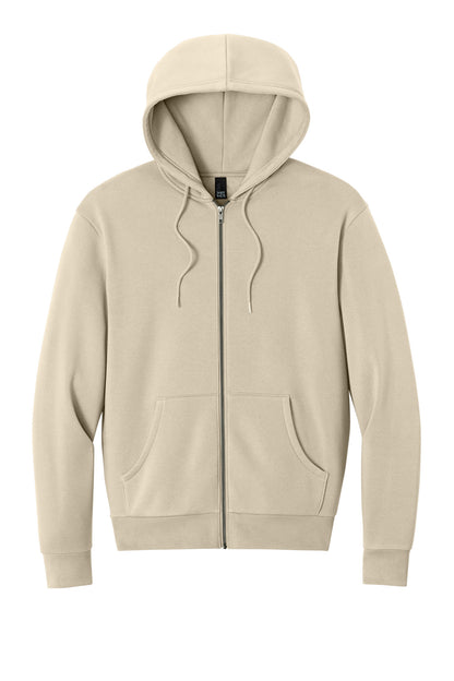 Front View of Chai District MelloFleece Full-Zip Hoodie DT6702 plain