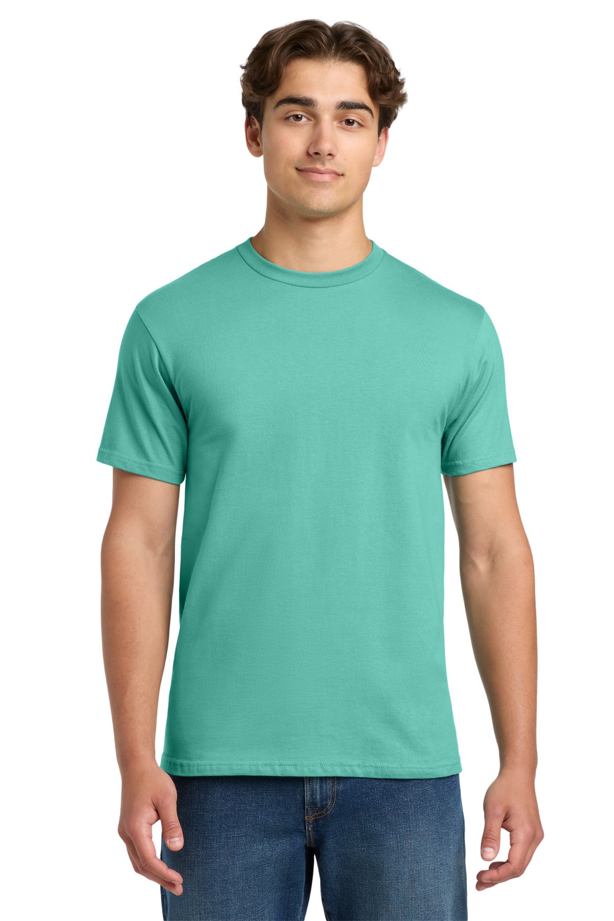 Front View of Chalky Mint Gildan Hammer T-Shirt. H000 plain
