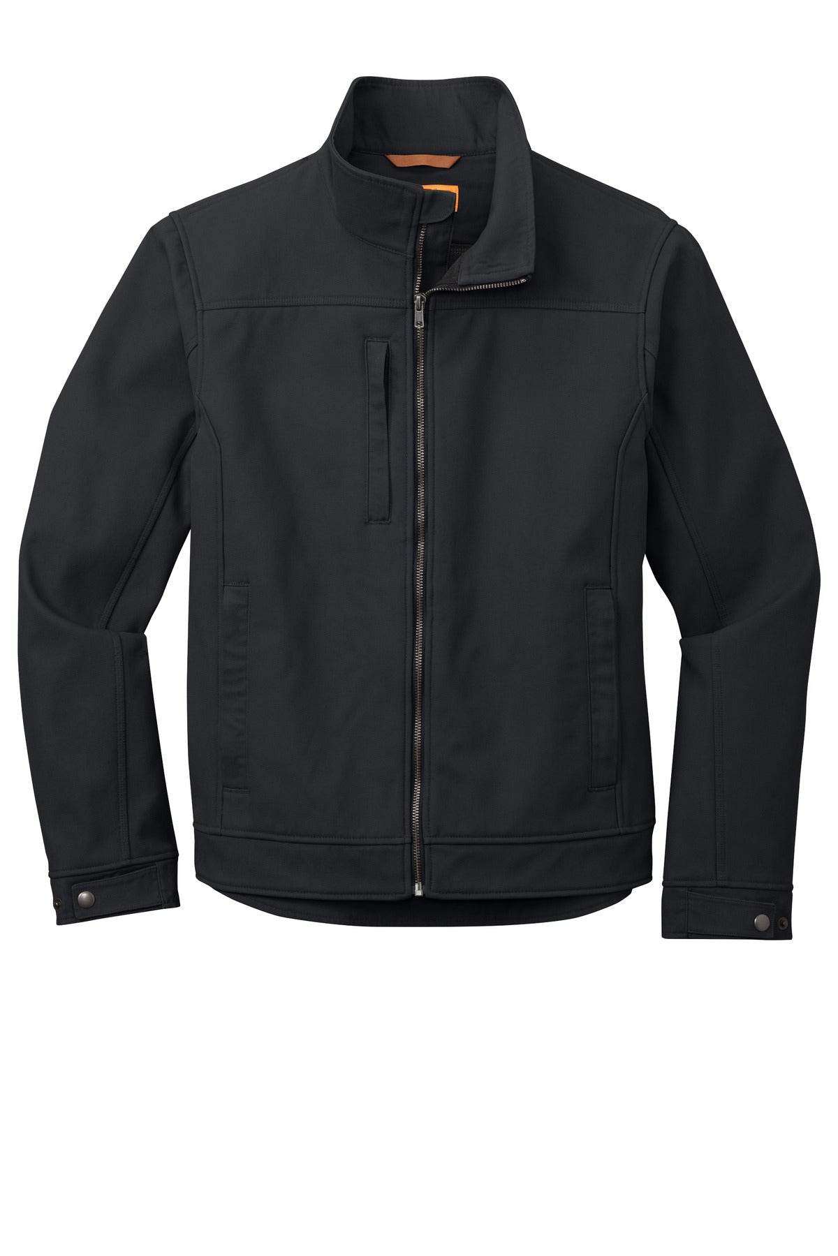 Front View of Charcoal CornerStone Duck Bonded Soft Shell Jacket CSJ60 plain
