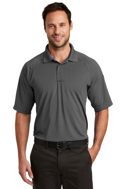 Front View of Charcoal CornerStone Select Lightweight Snag-Proof Tactical Polo. CS420 plain