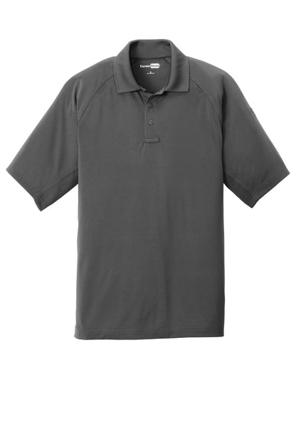 Front View of Charcoal CornerStone Select Lightweight Snag-Proof Tactical Polo. CS420 plain