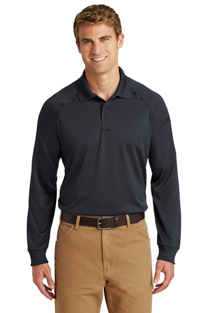 Front View of Charcoal CornerStone - Select Long Sleeve Snag-Proof Tactical Polo. CS410LS plain