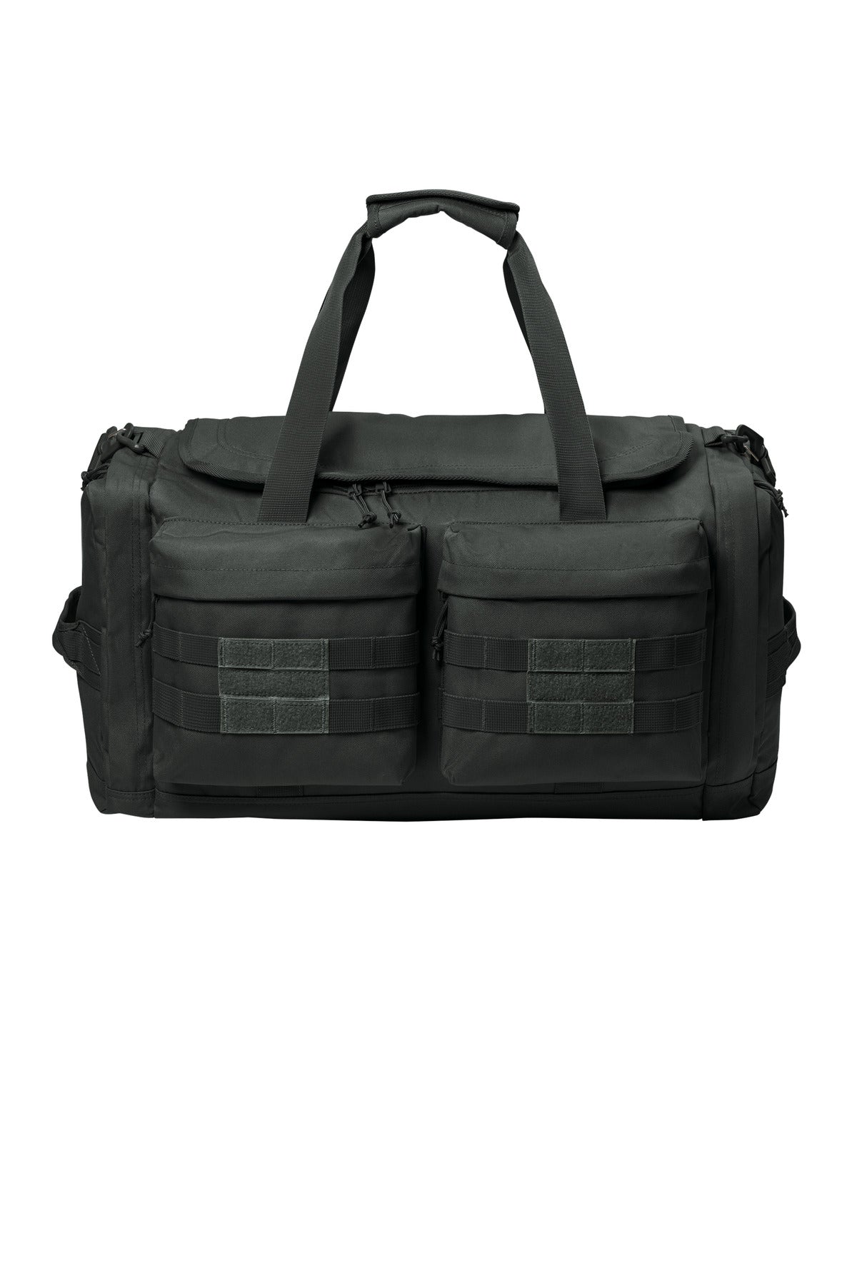 Front View of Charcoal CornerStone Tactical Duffel CSB815 plain