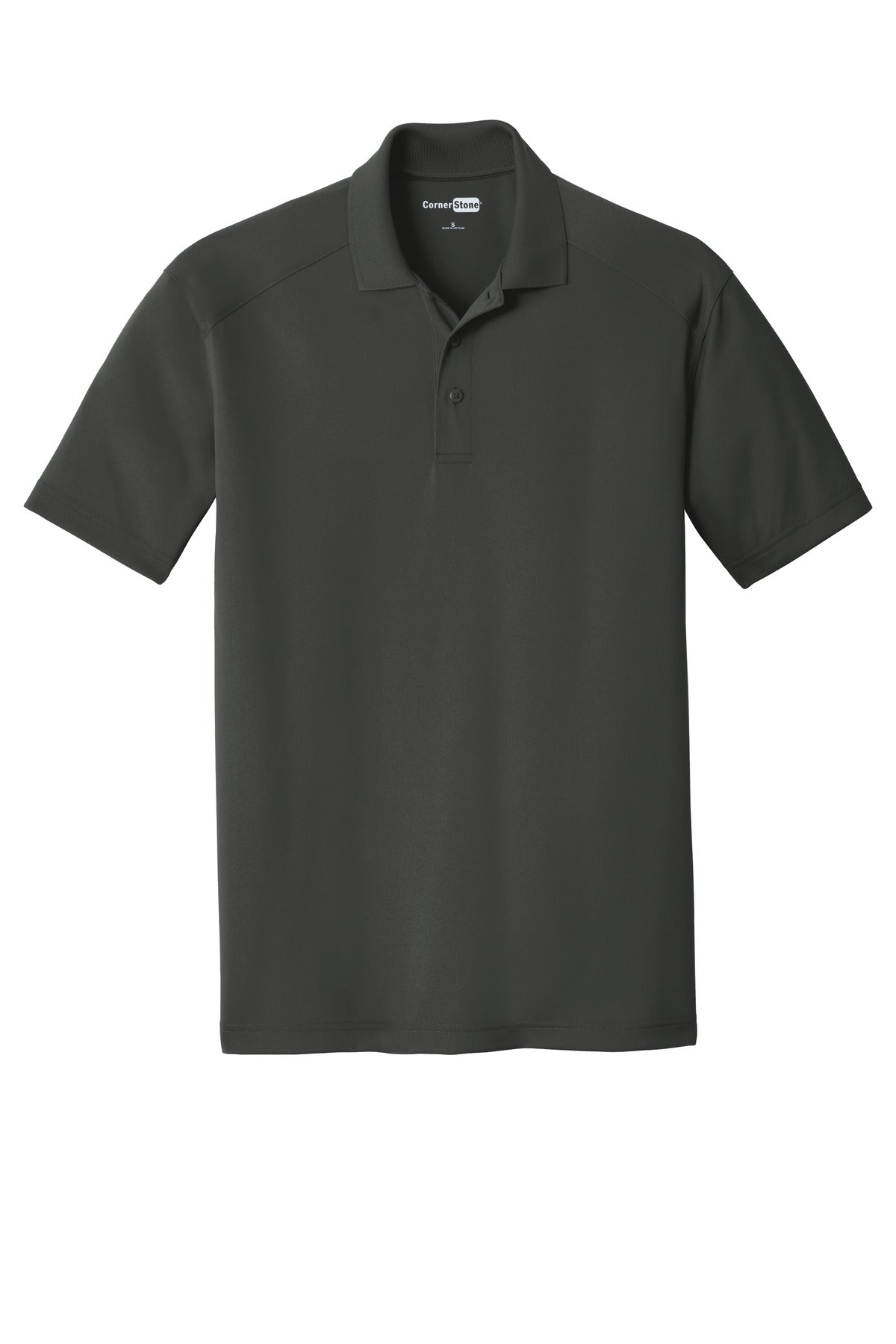 Front View of Charcoal CornerStone Tall Select Lightweight Snag-Proof Polo TLCS418 plain