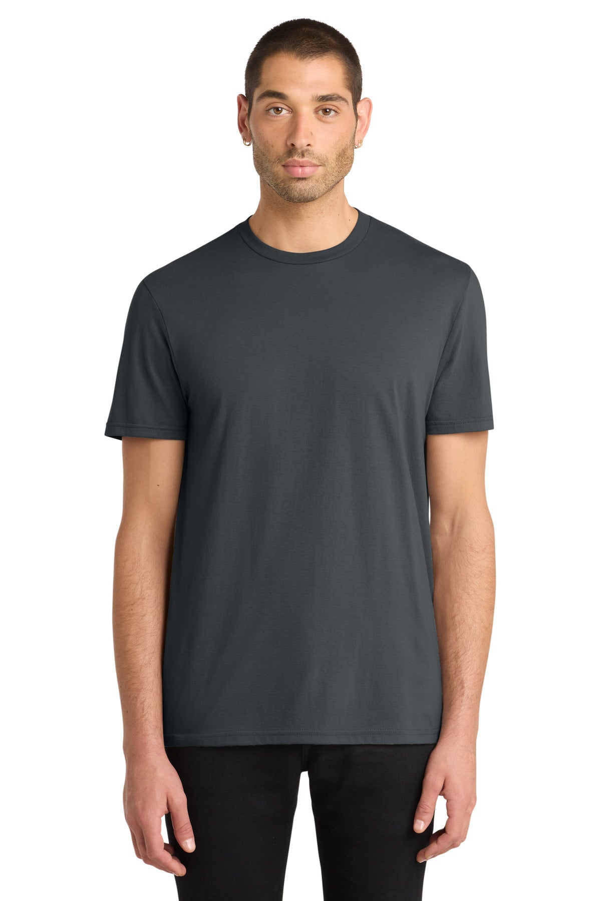 Front View of Charcoal District Very Important Tee . DT6000 plain