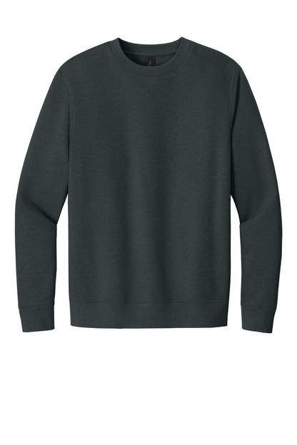 Front View of Charcoal District V.I.T. Fleece Crew DT6104 plain