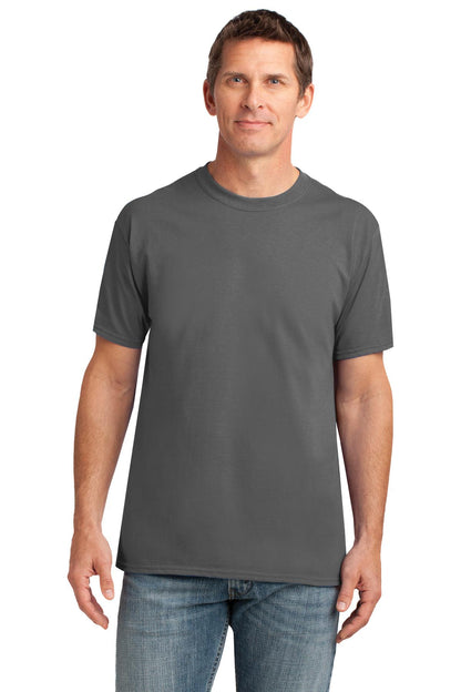 Front View of Charcoal Gildan Gildan Performance T-Shirt. 42000 plain