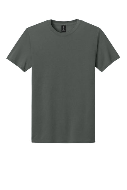 Front View of Charcoal Gildan Gildan Performance T-Shirt. 42000 plain