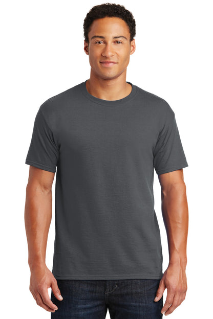 Front View of Charcoal Grey Jerzees - Dri-Power 50/50 Cotton/Poly T-Shirt. 29M plain