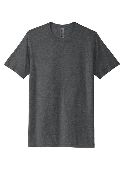 Front View of Charcoal Next Level Apparel Adult Poly/Cotton Tee. NL6200 plain
