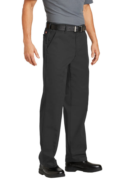 Front View of Charcoal Red Kap Elastic Insert Pant. PT60 plain
