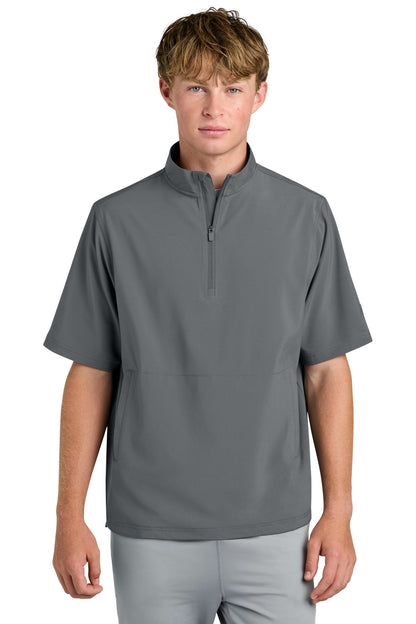 Front View of Charcoal Richardson Barrage Wind Shirt RA7400SSQ plain