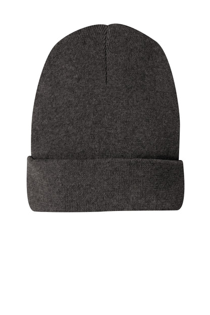 Front View of CharcoalHt District Re-Beanie DT815 plain