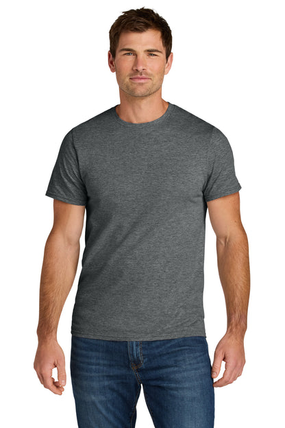 Front View of CharcoalHt Jerzees Ultimate Unisex Ring Spun T-Shirt IC46M plain