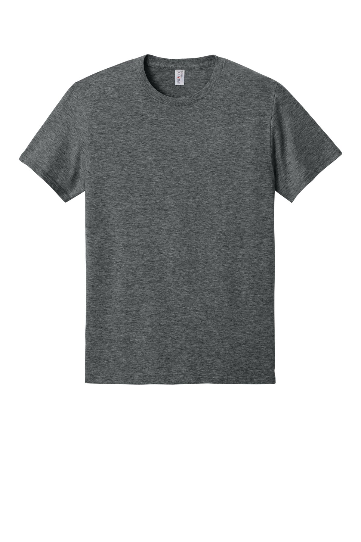 Front View of CharcoalHt Jerzees Ultimate Unisex Ring Spun T-Shirt IC46M plain