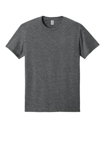 Front View of CharcoalHt Jerzees Ultimate Unisex Ring Spun T-Shirt IC46M plain