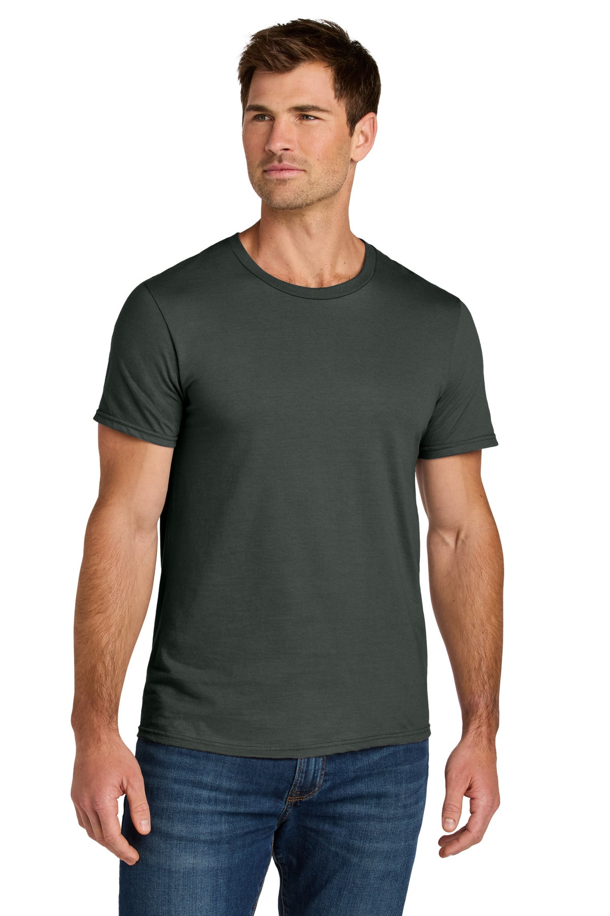 Front View of CharGrey Jerzees Ultimate Unisex Ring Spun T-Shirt IC46M plain