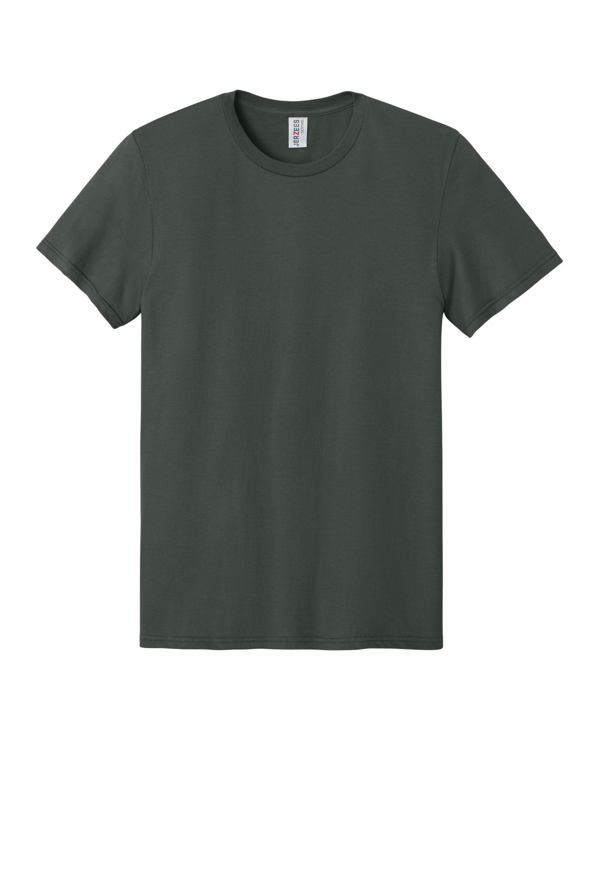 Front View of CharGrey Jerzees Ultimate Unisex Ring Spun T-Shirt IC46M plain