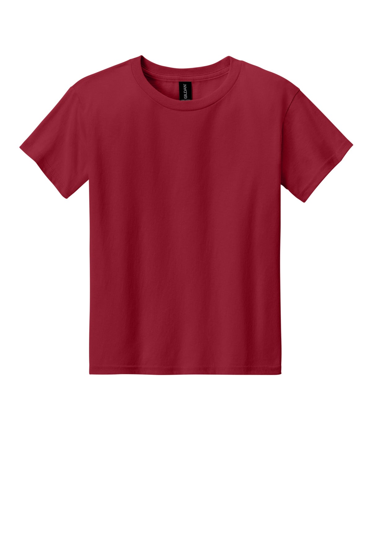 Front View of CherryRed Gildan Youth Light Cotton Tee 3000B plain