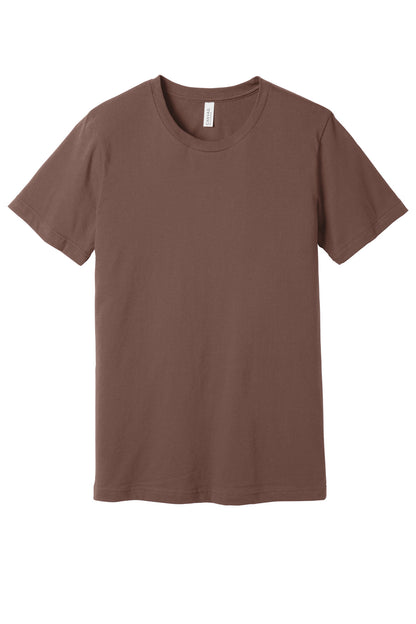 Front View of Chestnut BELLA+CANVAS Unisex Jersey Short Sleeve Tee. BC3001 plain