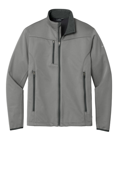 Front View of Chrome Eddie Bauer Weather-Resist Soft Shell Jacket. EB538 plain