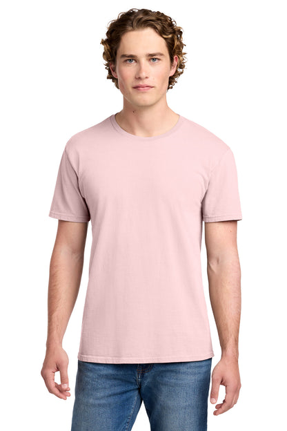 Front View of ChryBlsm Port & Co Beach Wash Garment-Dyed Tee. PC099 plain