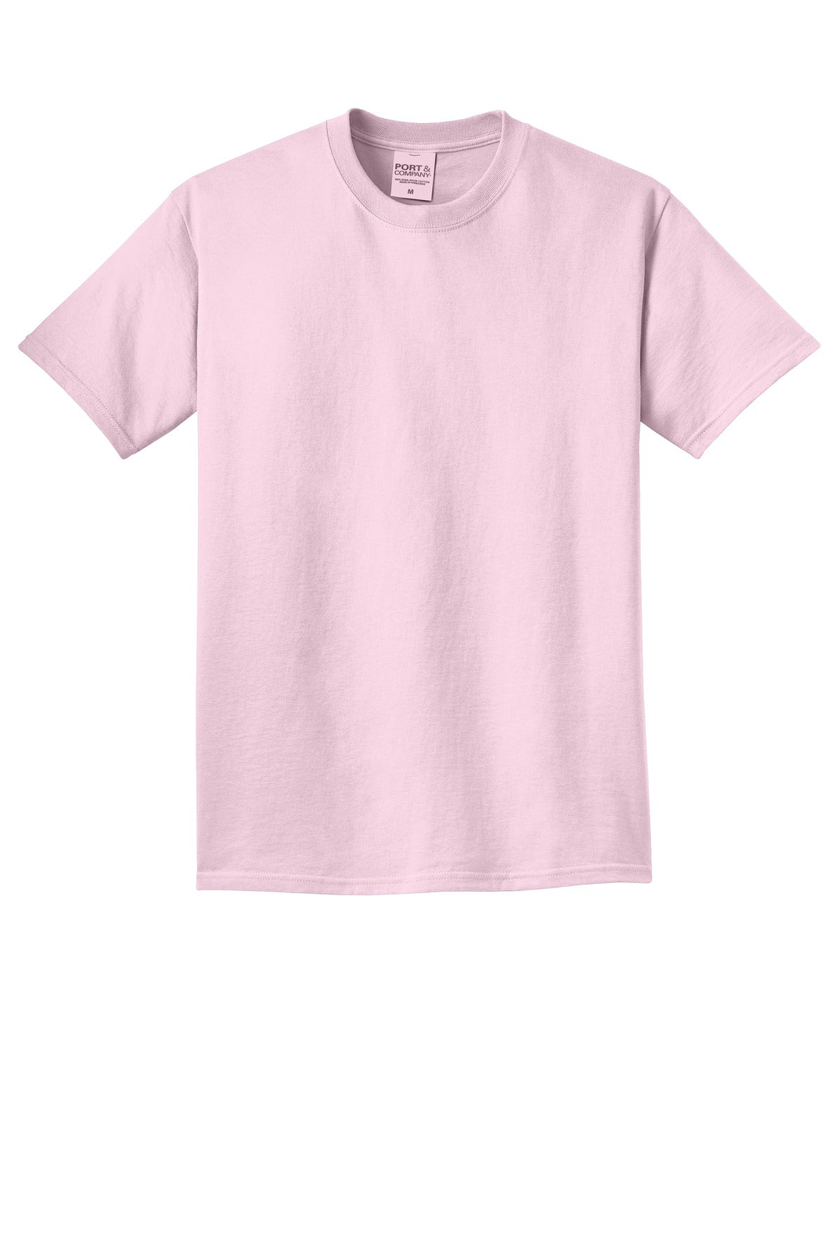 Front View of ChryBlsm Port & Co Beach Wash Garment-Dyed Tee. PC099 plain
