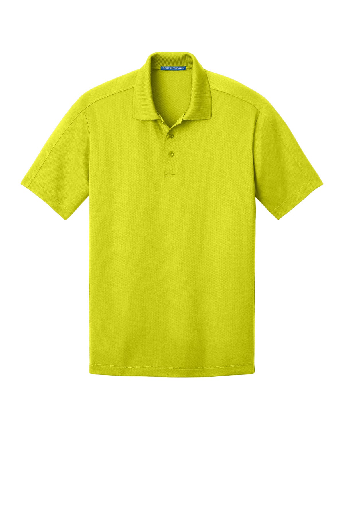 Front View of Citron Port Authority Diamond Jacquard Polo. K569 plain