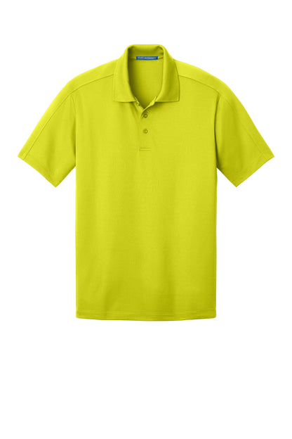 Front View of Citron Port Authority Diamond Jacquard Polo. K569 plain