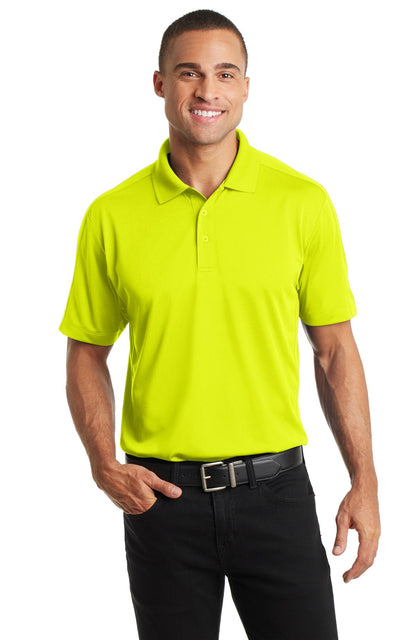 Front View of Citron Port Authority Diamond Jacquard Polo. K569 plain