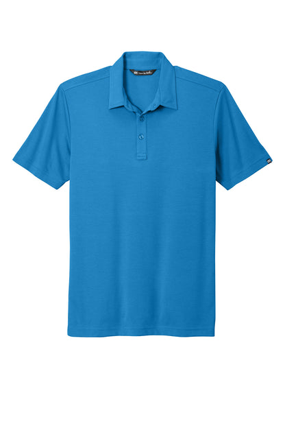 Front View of ClassicBlu TravisMathew Oceanside Solid Polo. TM1MU411 plain