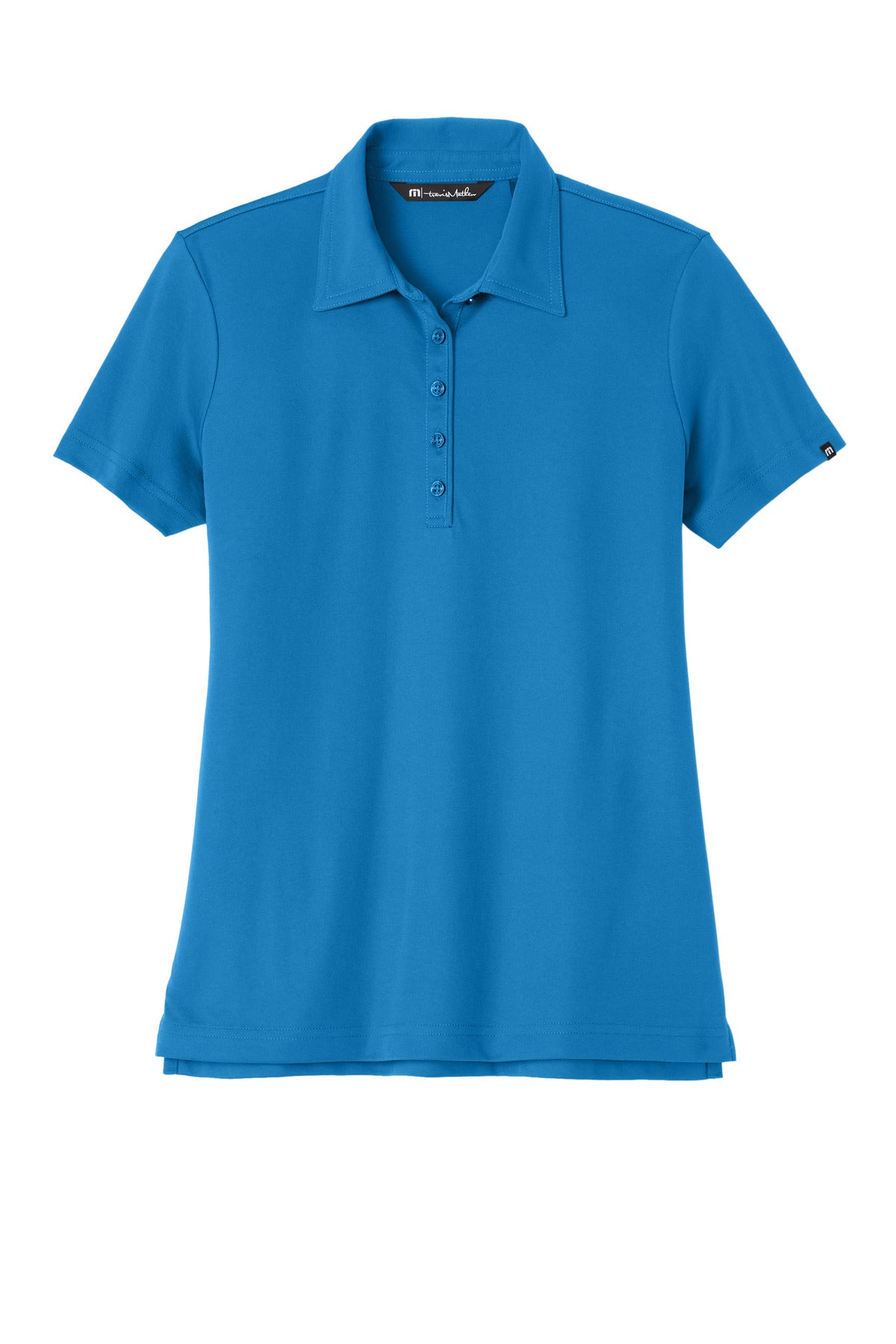 Front View of ClassicBlu TravisMathew Women's Oceanside Solid Polo TM1WW001 plain