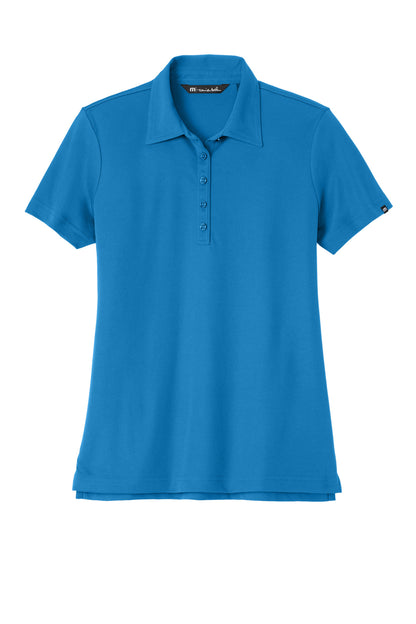 Front View of ClassicBlu TravisMathew Women's Oceanside Solid Polo TM1WW001 plain