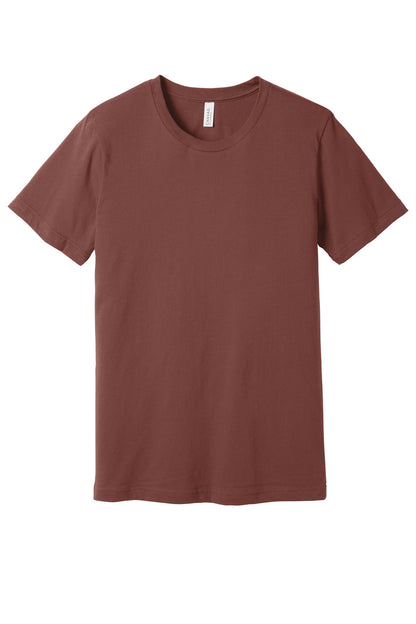 Front View of Clay BELLA+CANVAS Unisex Jersey Short Sleeve Tee. BC3001 plain