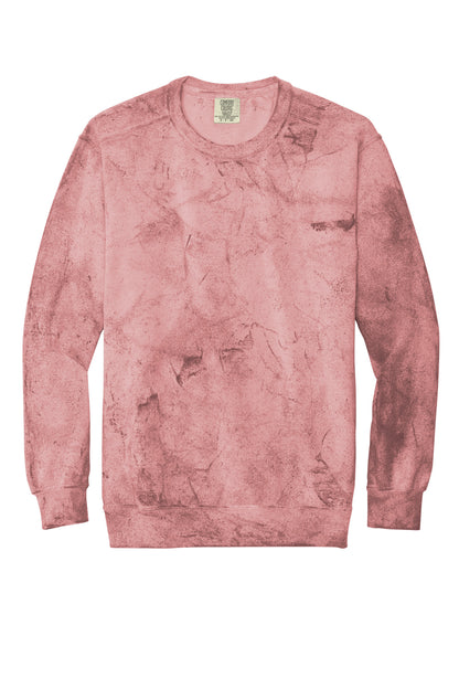 Front View of Clay Comfort Colors Color Blast Crewneck Sweatshirt 1545 plain