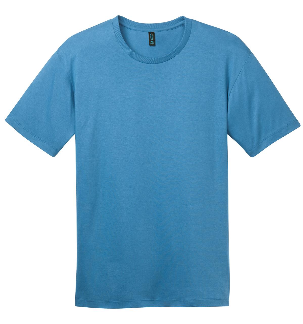 Front View of Clean Denim District Perfect Weight Tee. DT104 plain