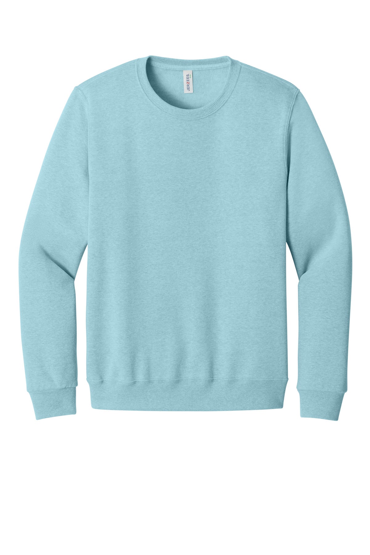 Front View of CloudHthr Jerzees Eco Premium Blend Crewneck Sweatshirt 701M plain